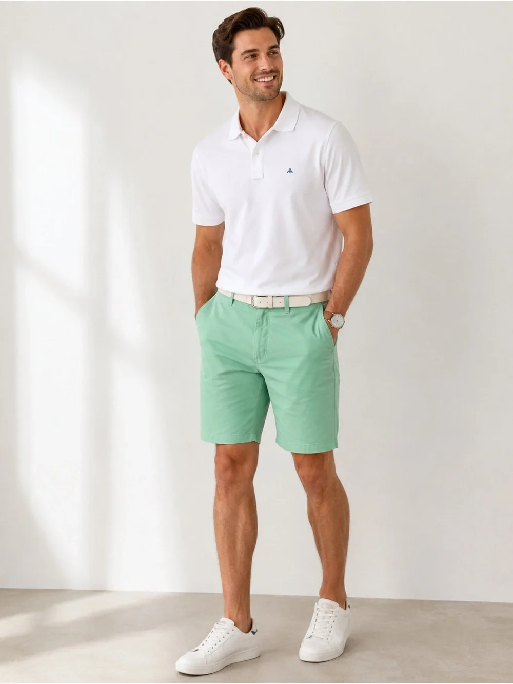 IZOD Saltwater Chino Shorts Men’s 34 Mint Green Golf Preppy NWT 10.5